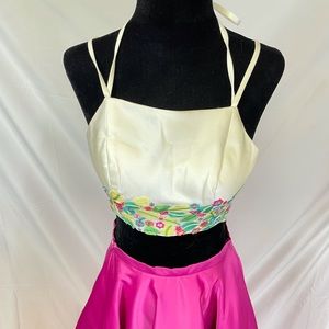 Pink & white 2 piece